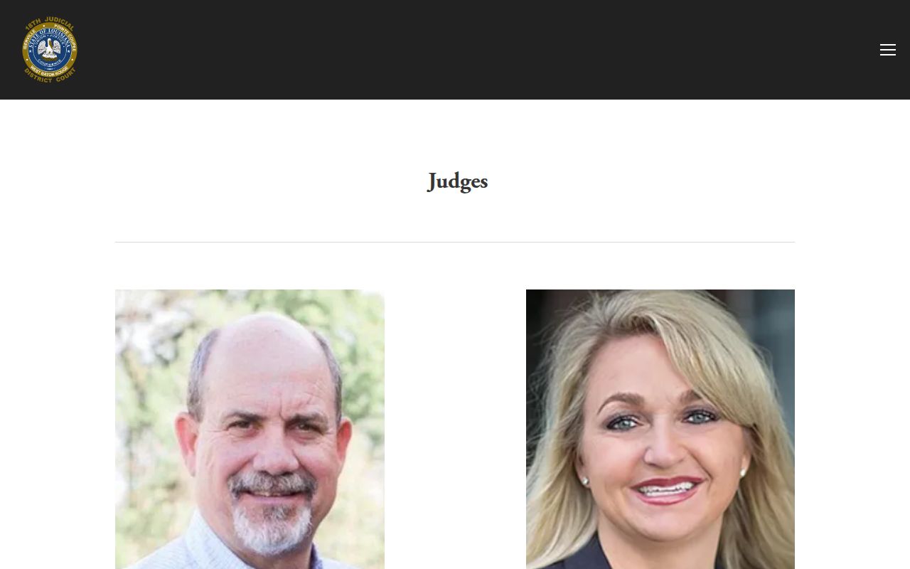 West Baton Rouge criminal docket 18th JDC division judges