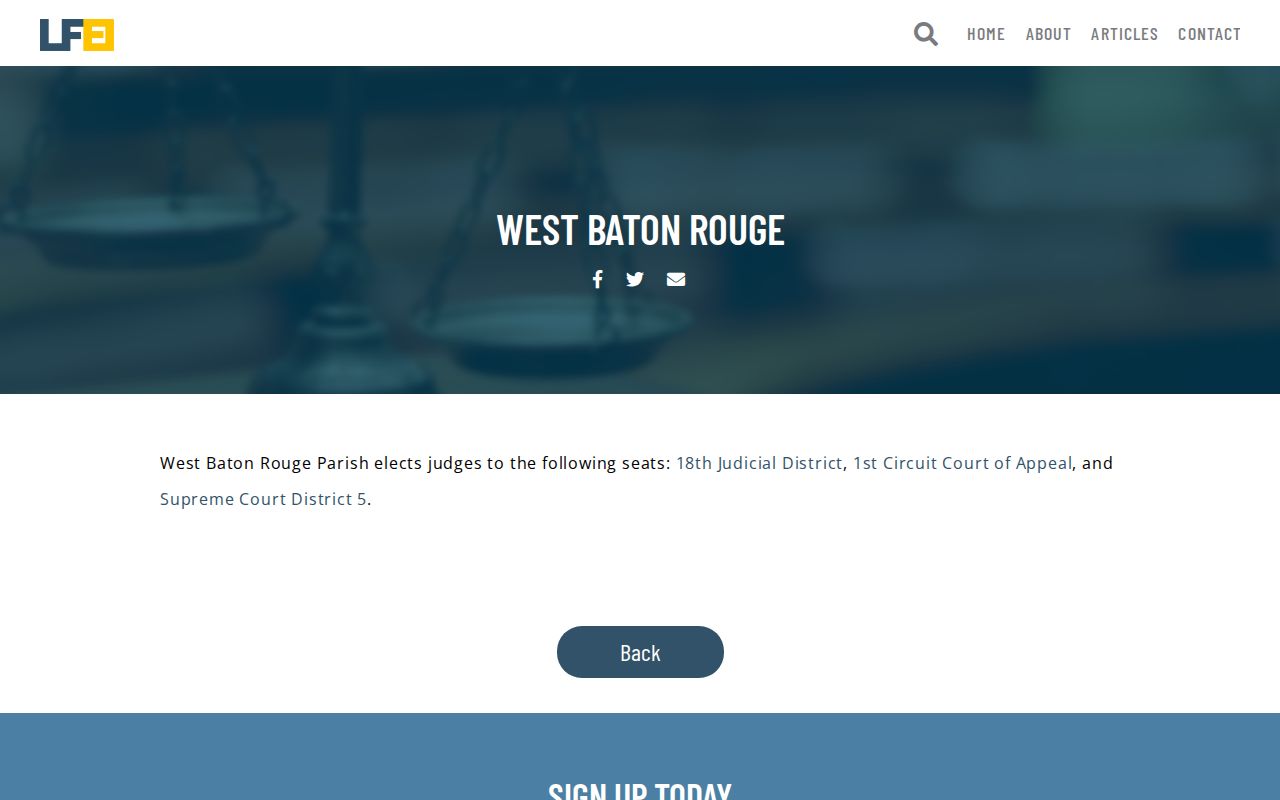 West Baton Rouge Parish court docket Louisiana judiciary profile